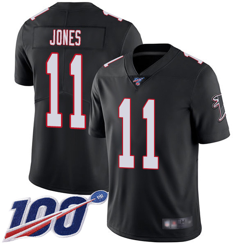 Atlanta Falcons Limited Black Men Julio Jones Alternate Jersey NFL Football #11 100th Season Vapor Untouchable->atlanta falcons->NFL Jersey